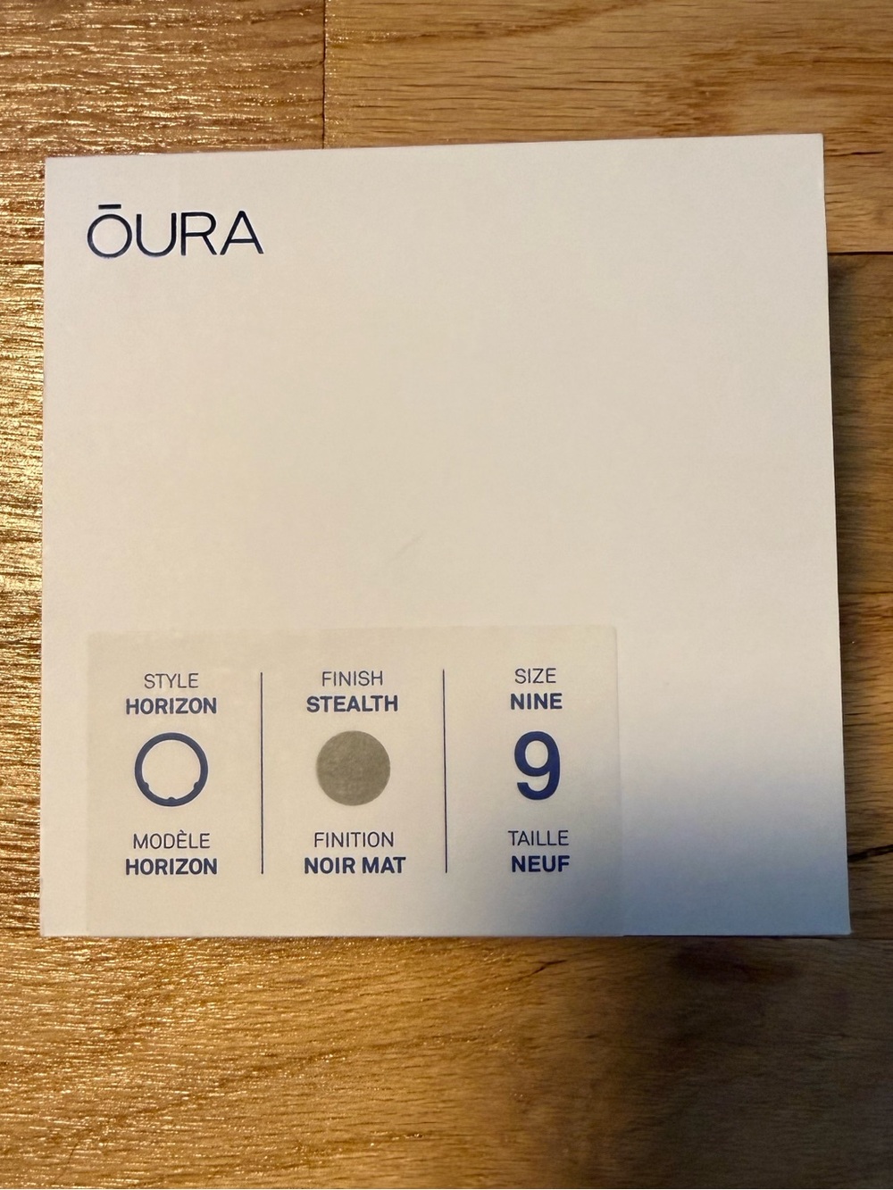 ŌURA Horizon Ring Stealth Black Size 9